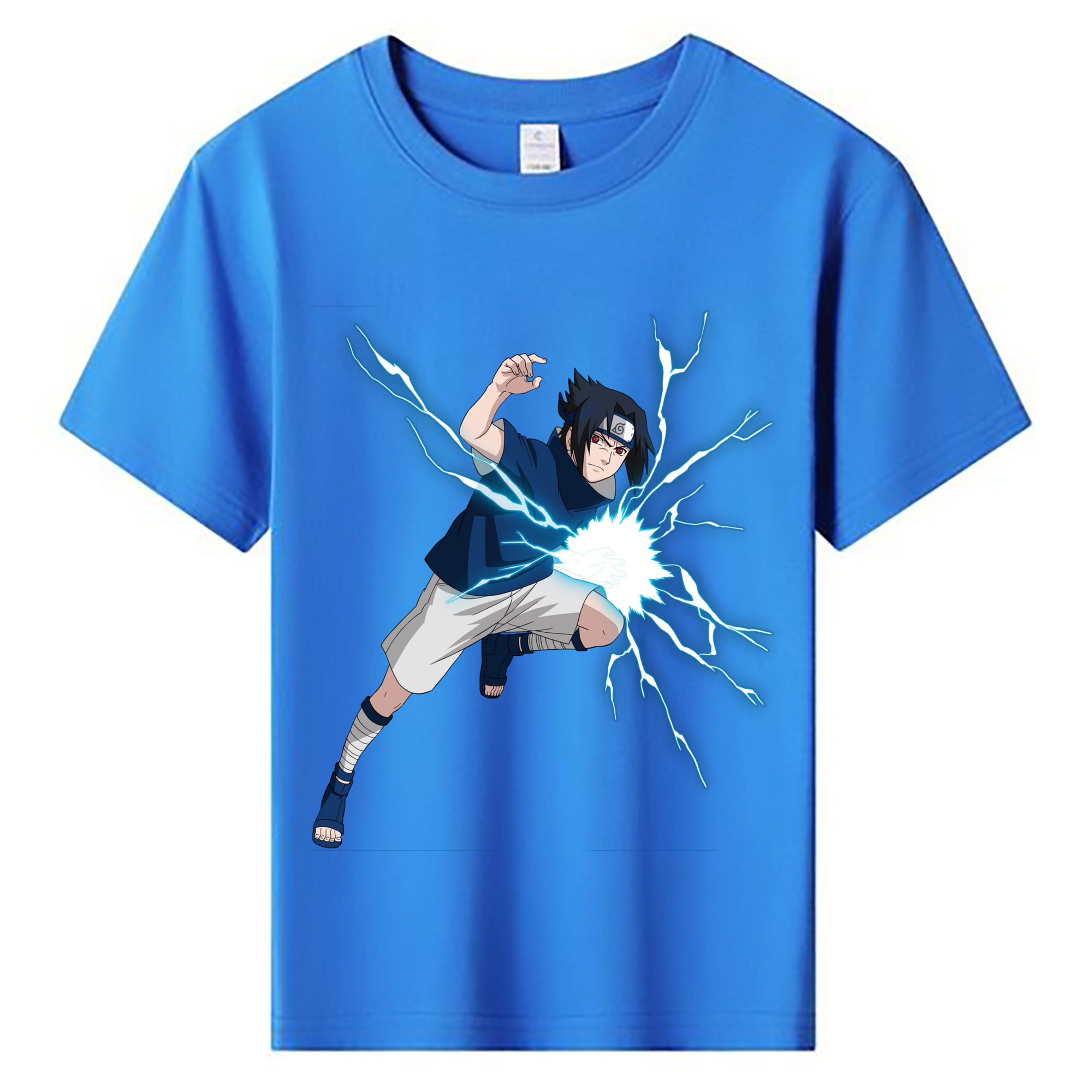 （画像用） NARUTO -ナルト- うちは サスケ Uchiha Sasuke 綿100％キッズTシャツ（フロントプリント）